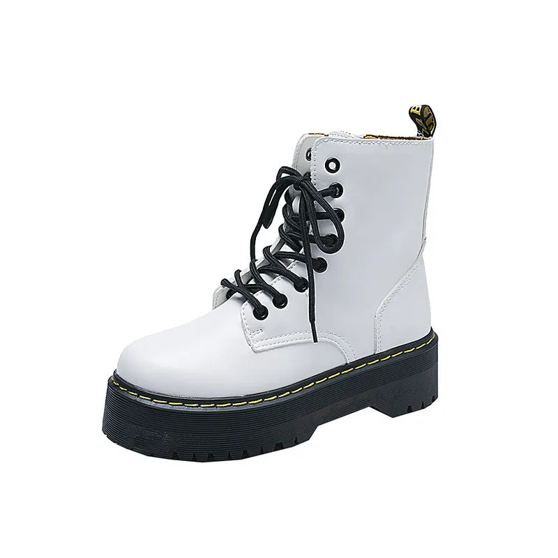 Round Toe Retro Short Boots