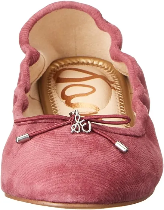 Sam Edelman Felicia Mulberry Slip On Round Toe Bow Detail Flexible Ballet Flats