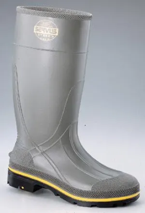 Servus by Honeywell Size 13 PRO Gray 15" Chemical Resistant Safety Kneeboots With Dual Compound Outsole And Steel Toe