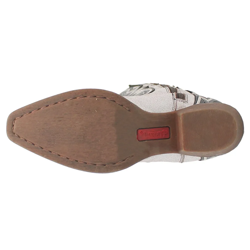 Shawnee Studded Tooled-Inlay Embroidery Snip Toe Cowboy Boots
