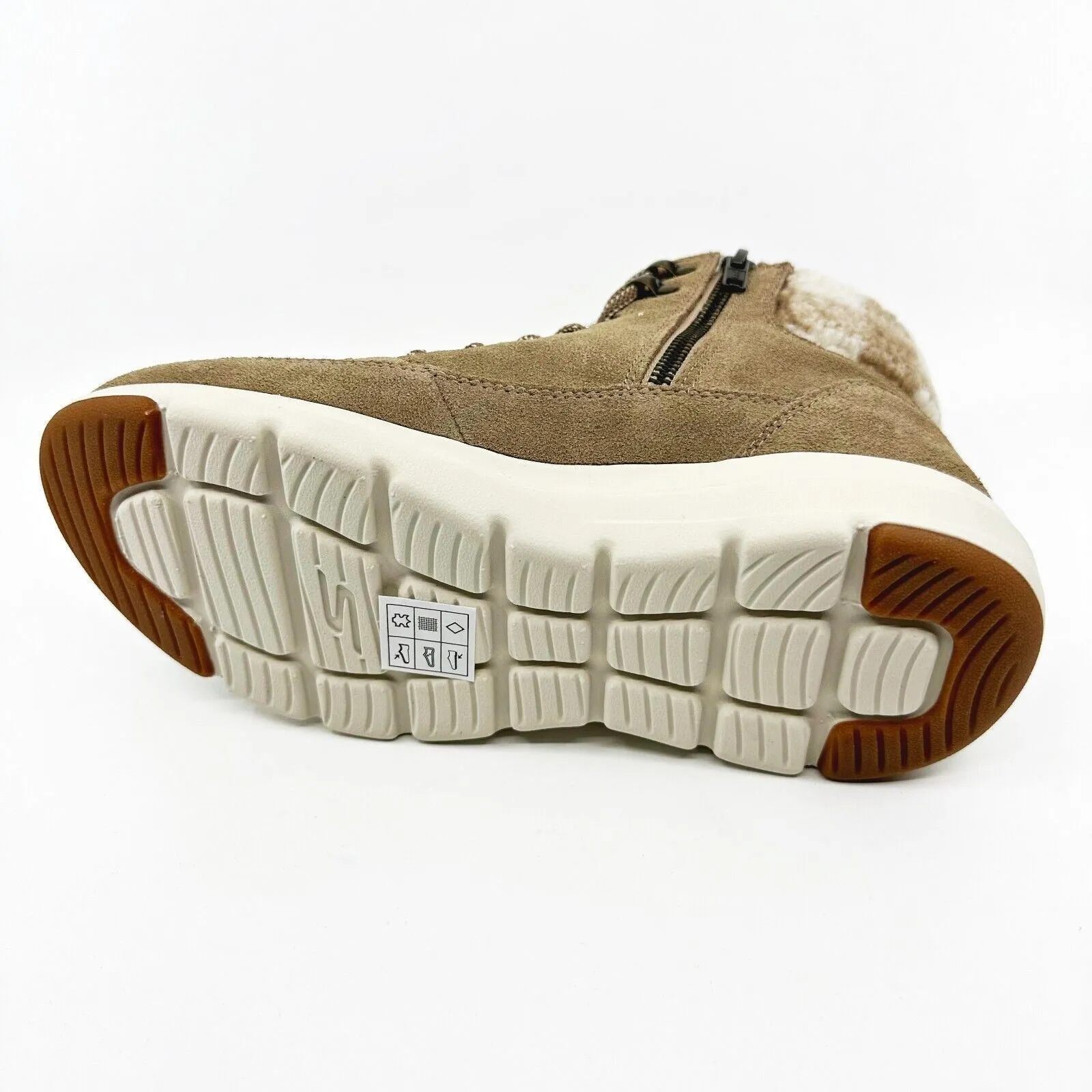 Skechers Go Walk Boots Glacial Ultra Timber Tan Womens Leather Shoes