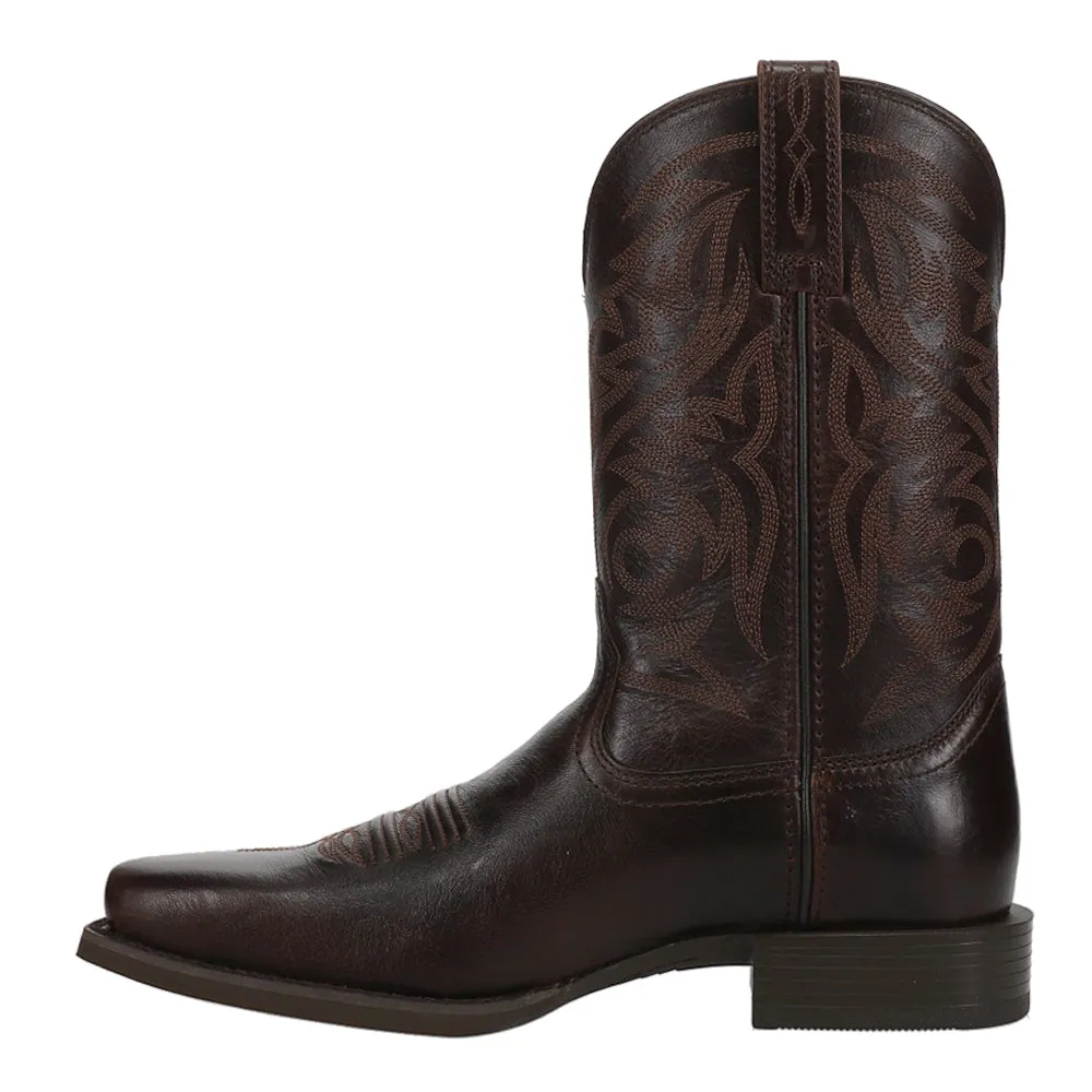 Sport Herdsman Embroidered Square Toe Cowboy Boots