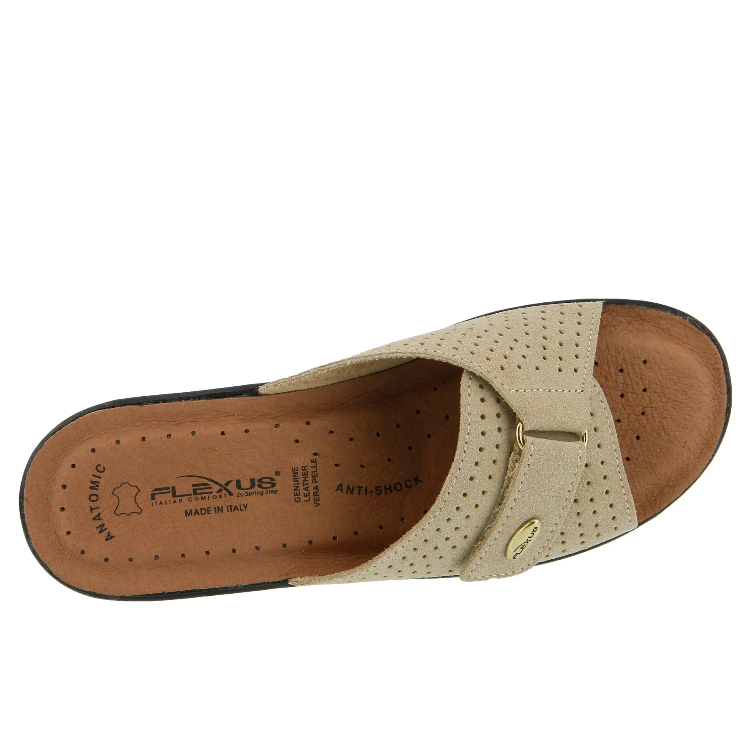 Spring Step Shoes  Flexus Kea Slide Sandal Women’s Suede Leather Made In Italy