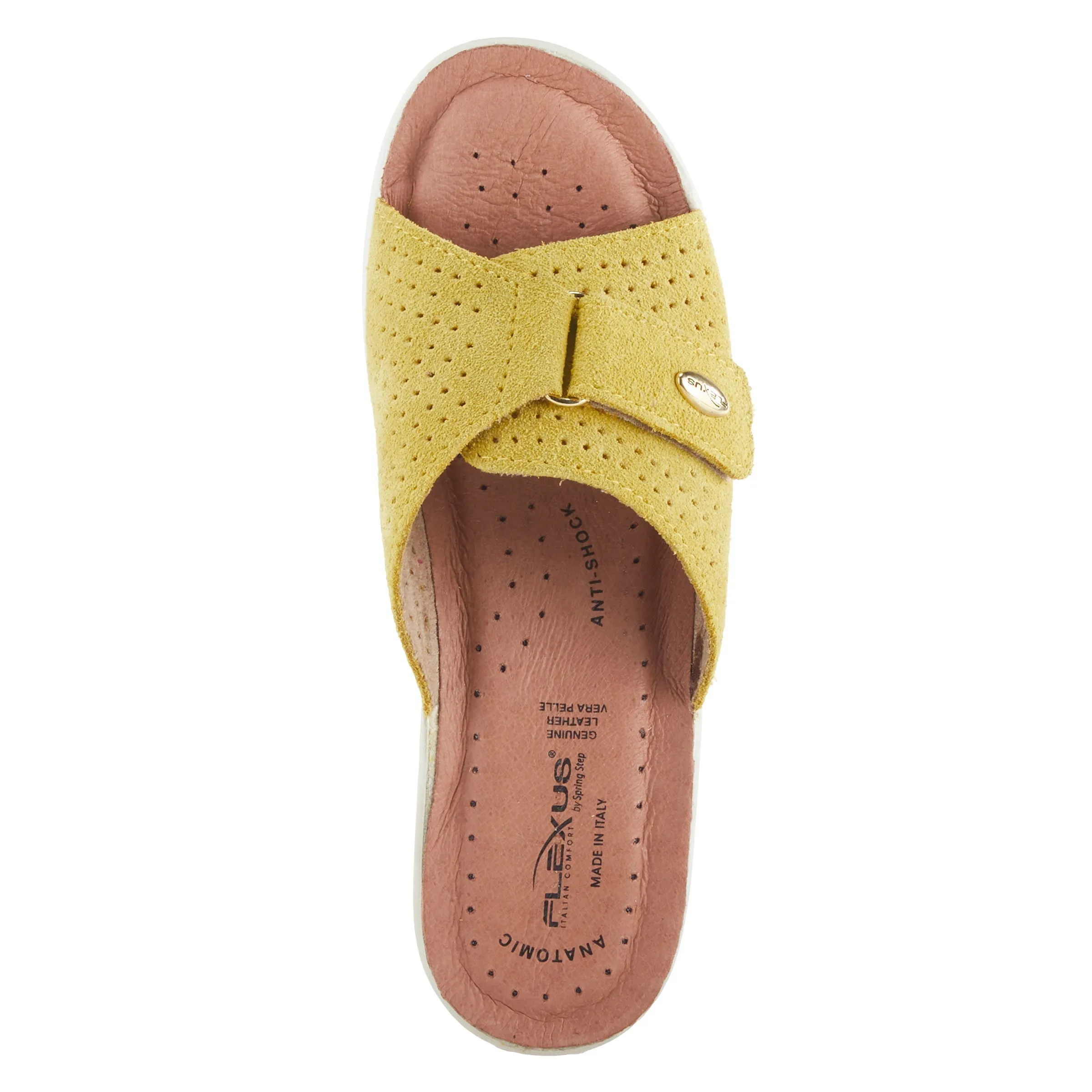 Spring Step Shoes  Flexus Kea Slide Sandal Women’s Suede Leather Made In Italy