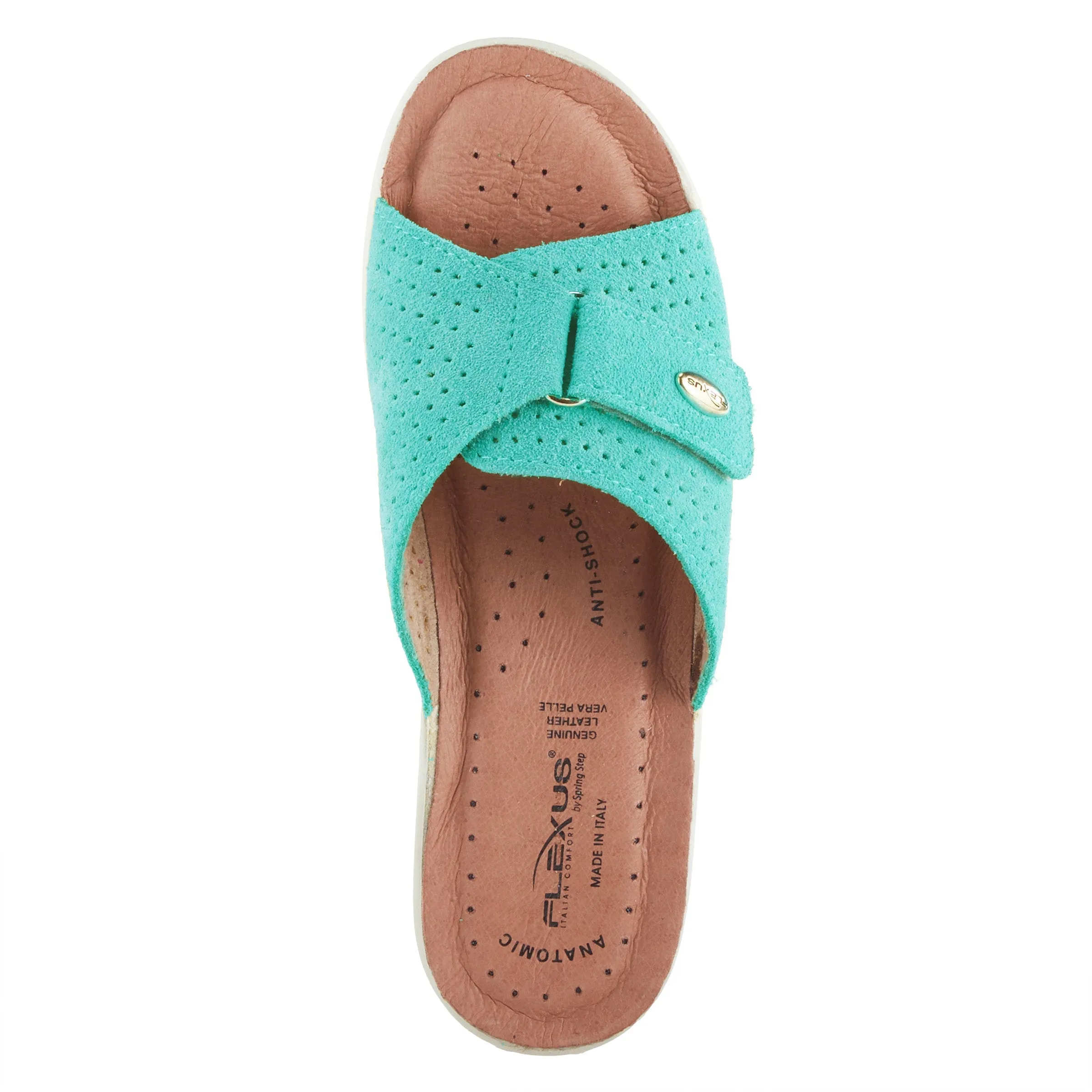 Spring Step Shoes  Flexus Kea Slide Sandal Women’s Suede Leather Made In Italy