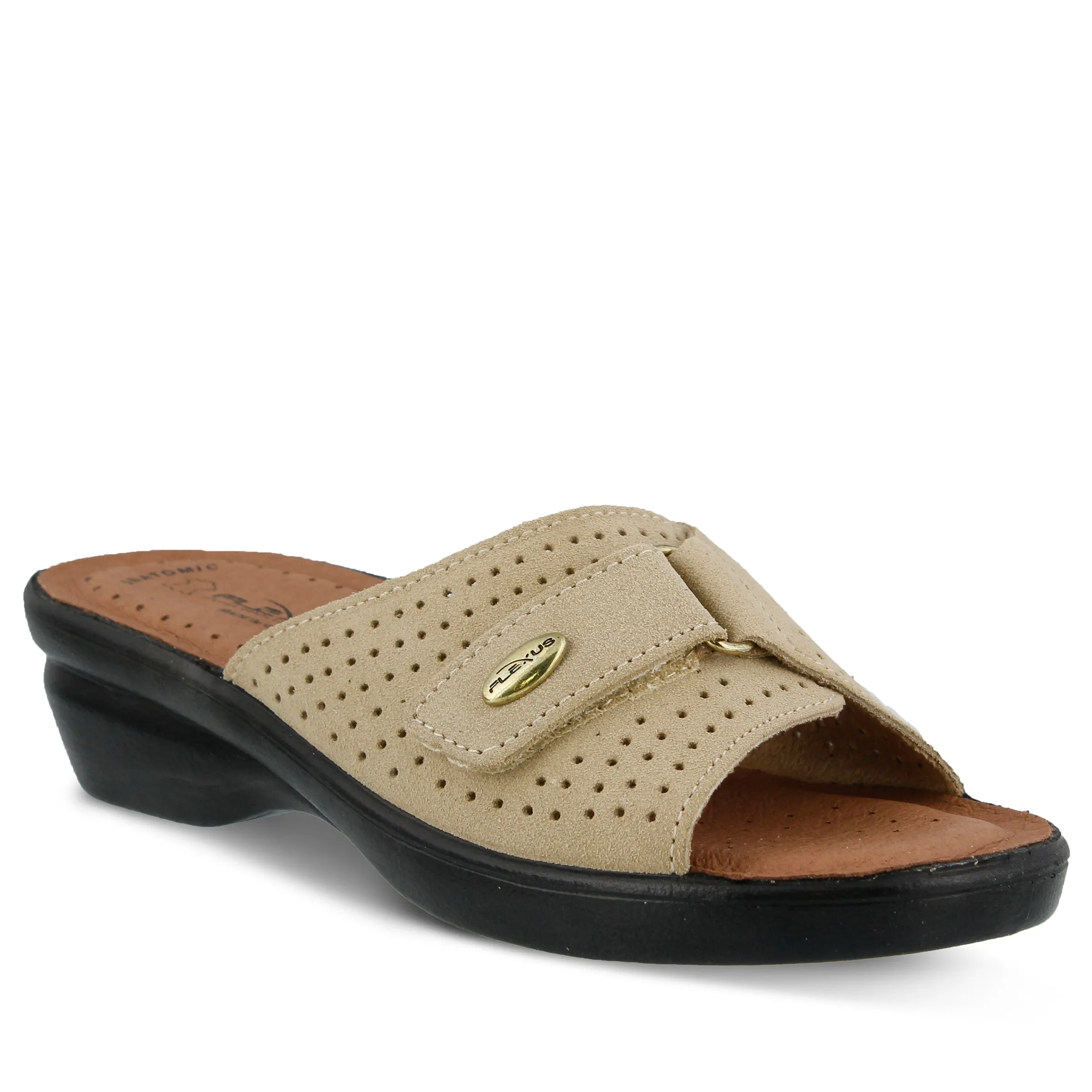Spring Step Shoes  Flexus Kea Slide Sandal Women’s Suede Leather Made In Italy