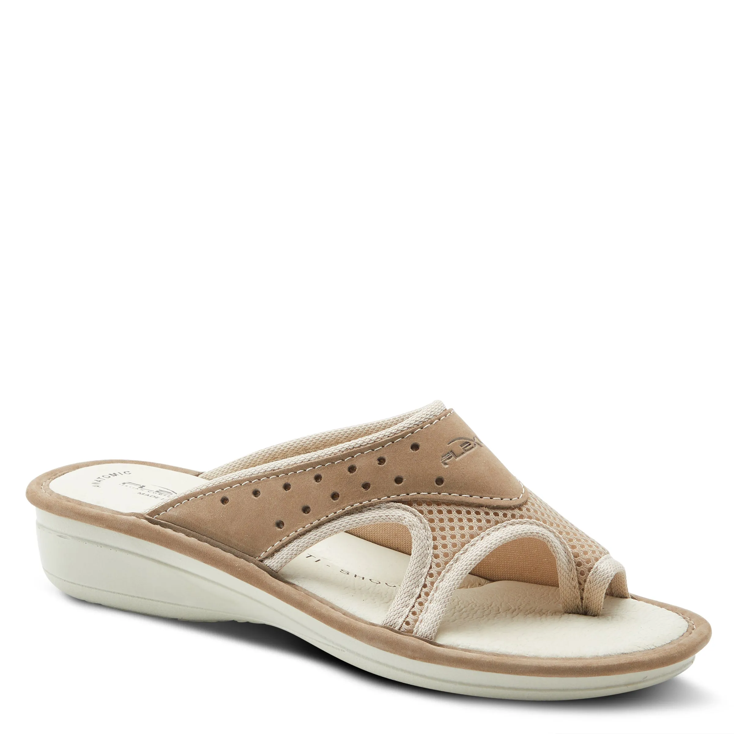 Spring Step Shoes  Flexus Pascalle Slide Sandal Women’s Nubuck Leather 1.5"