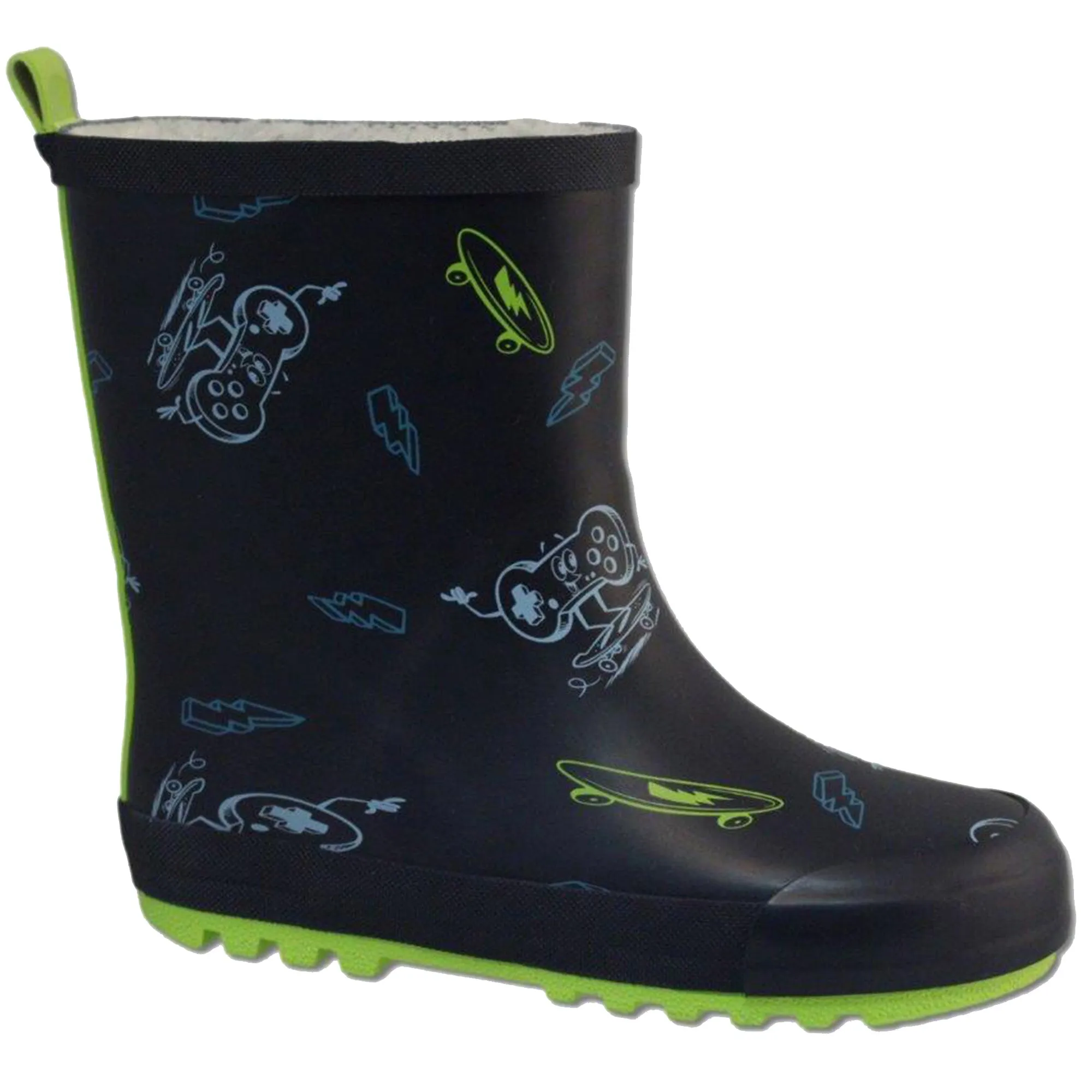 SURVIVAL GEAR Boy's 3D Lined Rain Boots