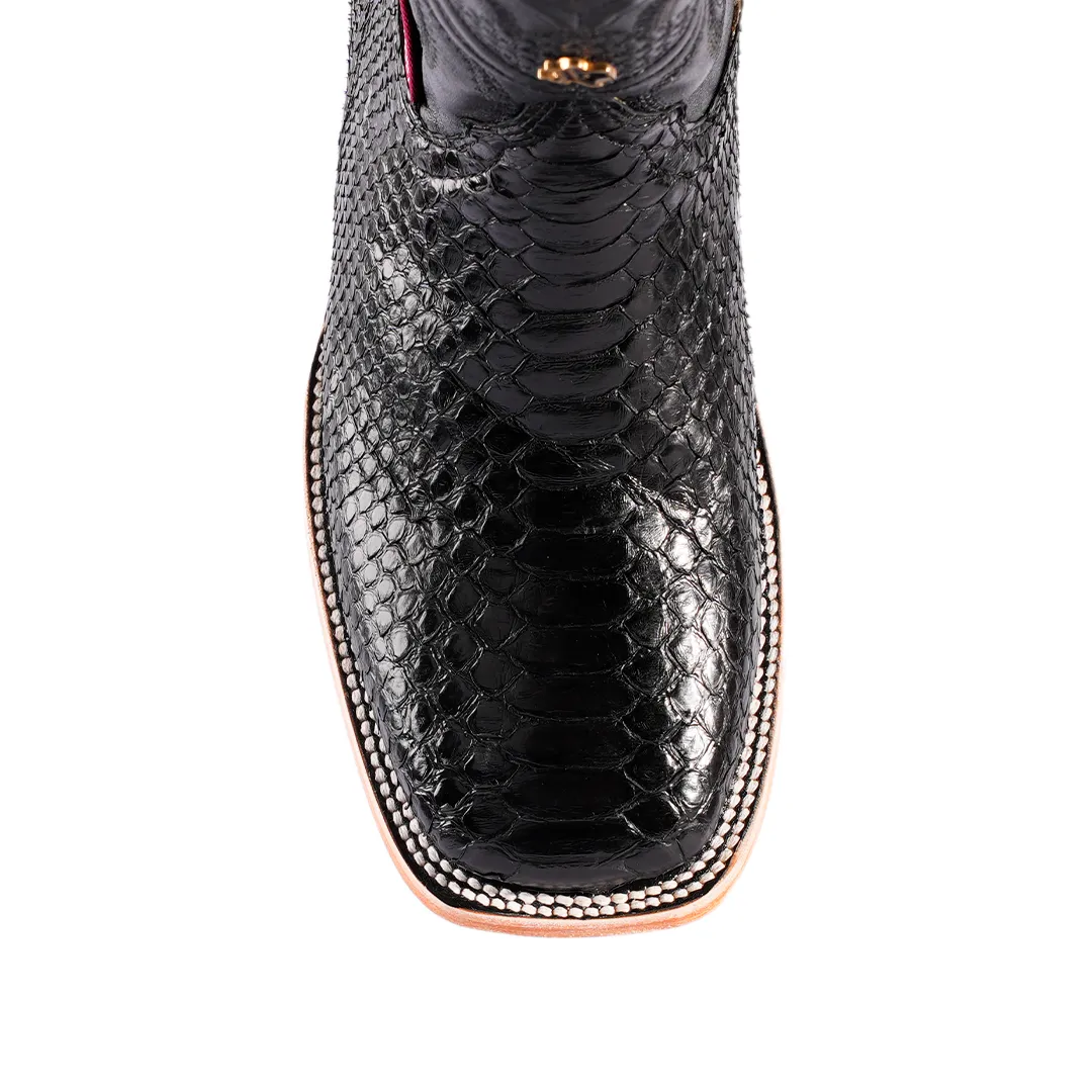 Texas Country Boot Python Black PN30