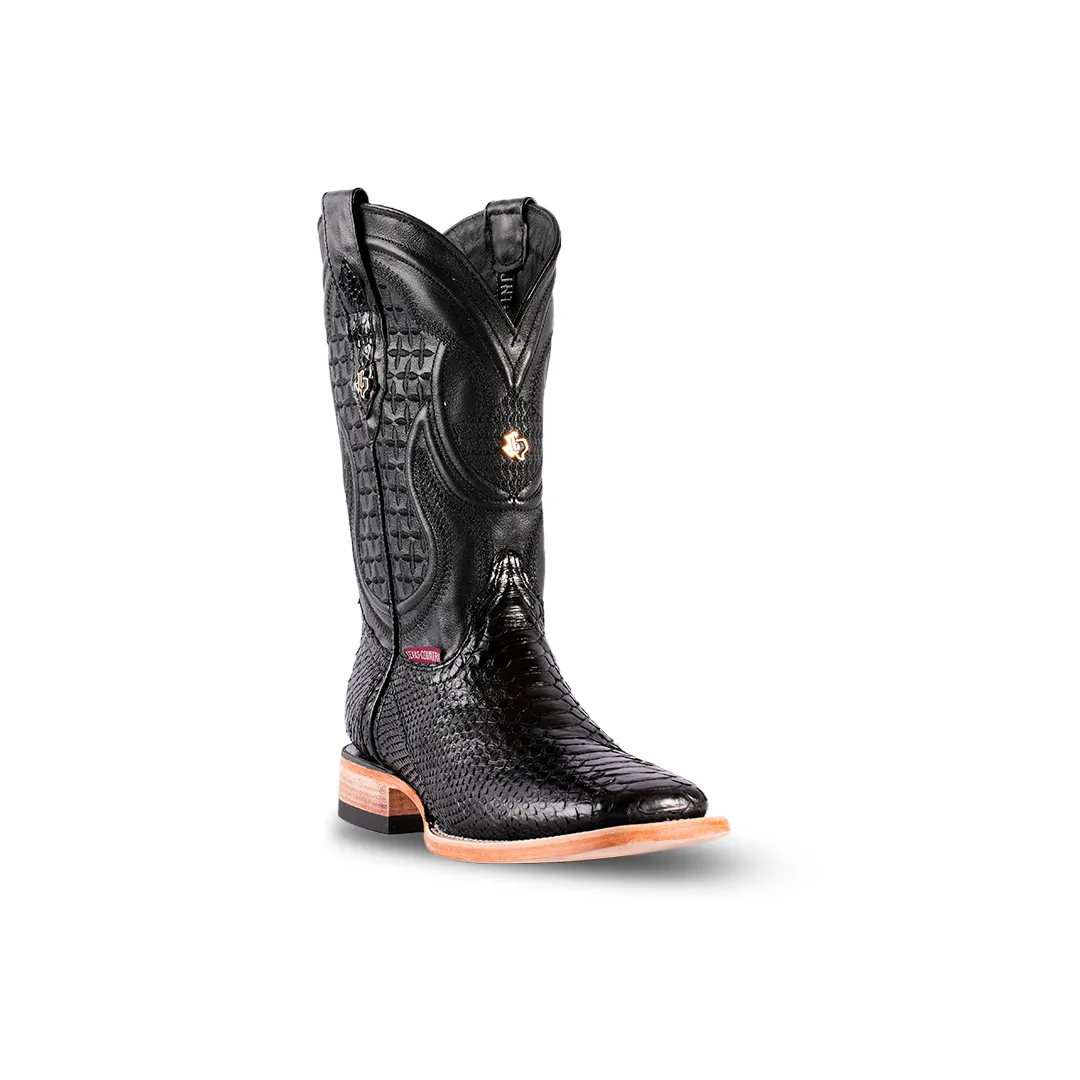 Texas Country Boot Python Black PN30