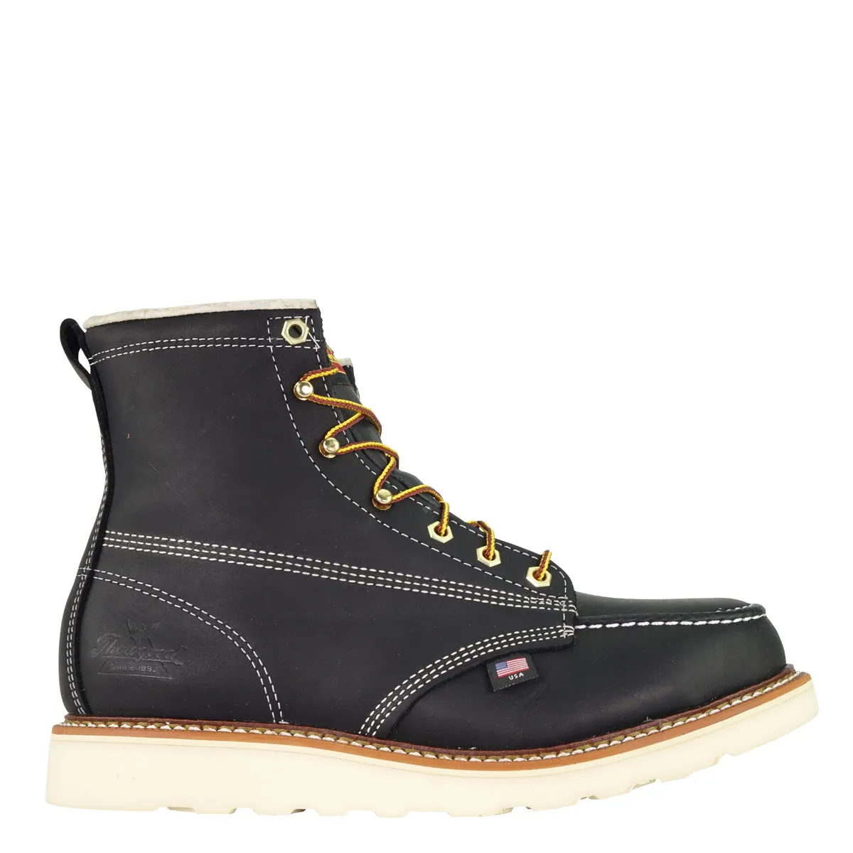 Thorogood 6" Moc Toe Wedge Black Steel Toe 804-6201