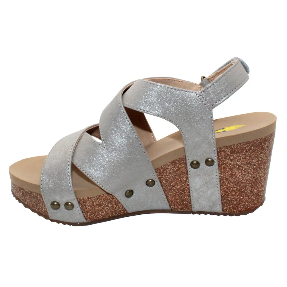 Tory Slingback Studded Wedge Sandals