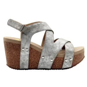 Tory Slingback Studded Wedge Sandals