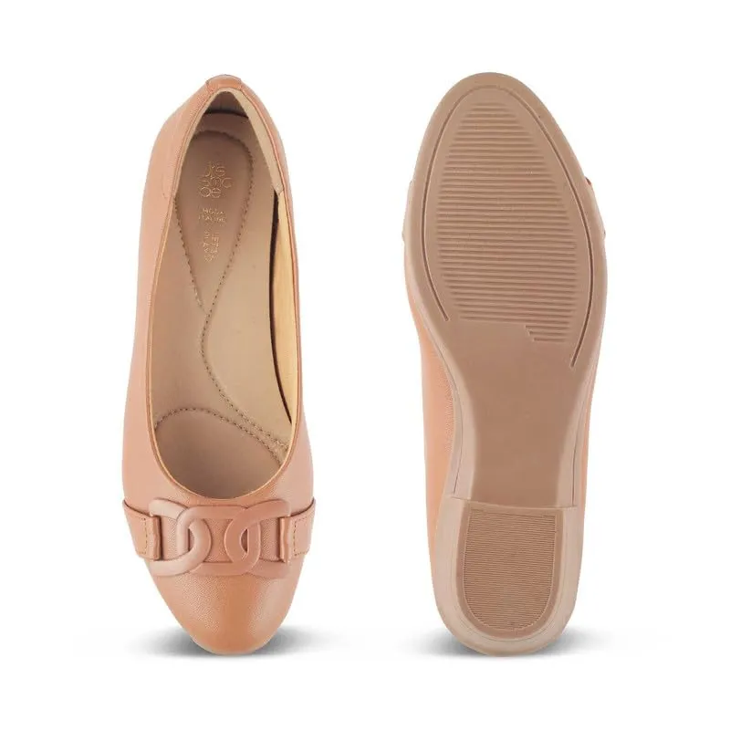 tresmode 239-BOLINGO TAN Women Flat Ballerina EU/36 UK/3