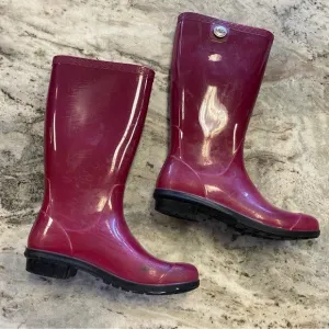 Ugg Shaye Maroon Rain Boots Women’s Size 7