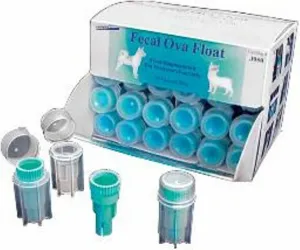 Vet Supply Fecal Ova Flotation Dispensing Box Kit 50 Count Vet Office Dog