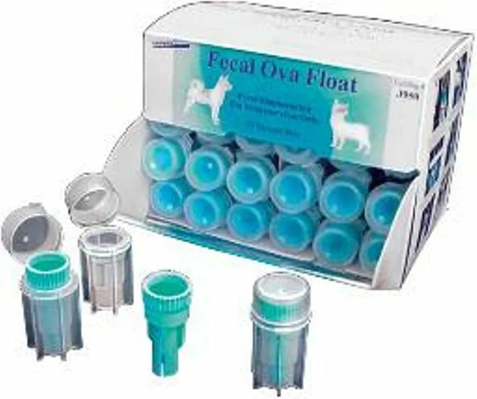 Vet Supply Fecal Ova Flotation Dispensing Box Kit 50 Count Vet Office Dog