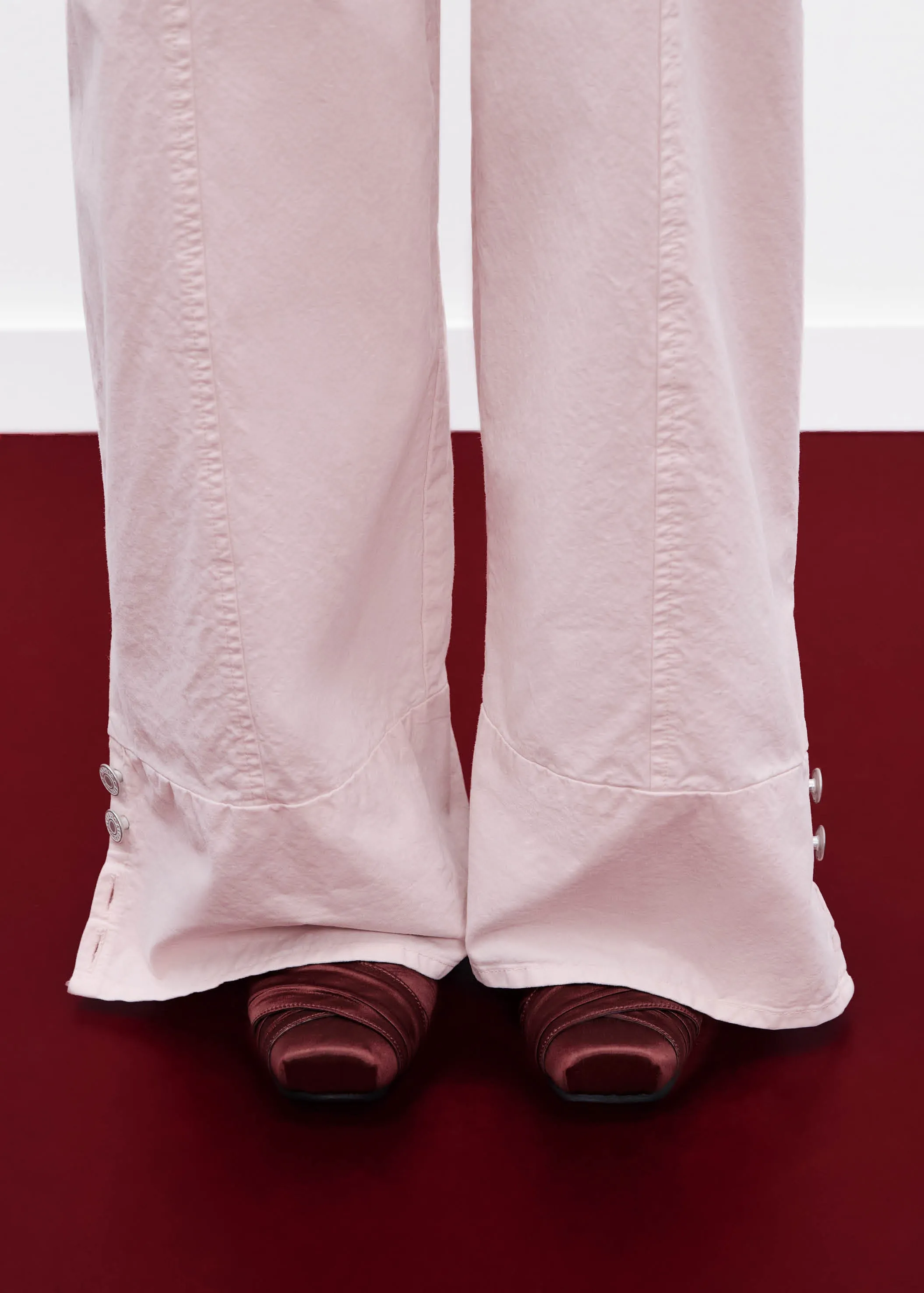 Volant Silky Burgundy Ballet Flats