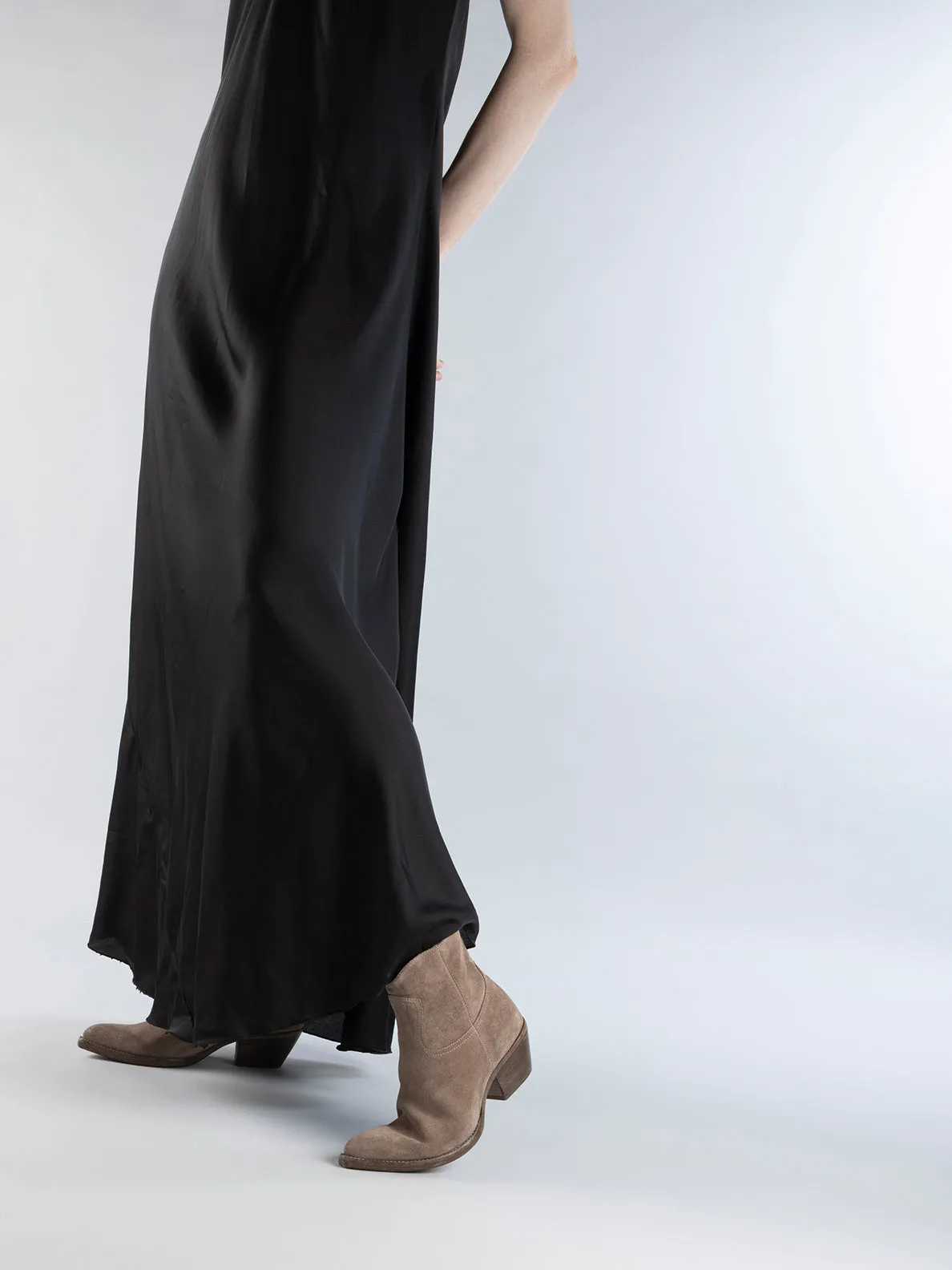 WANDA DD 103 - Taupe Suede Zip Boots