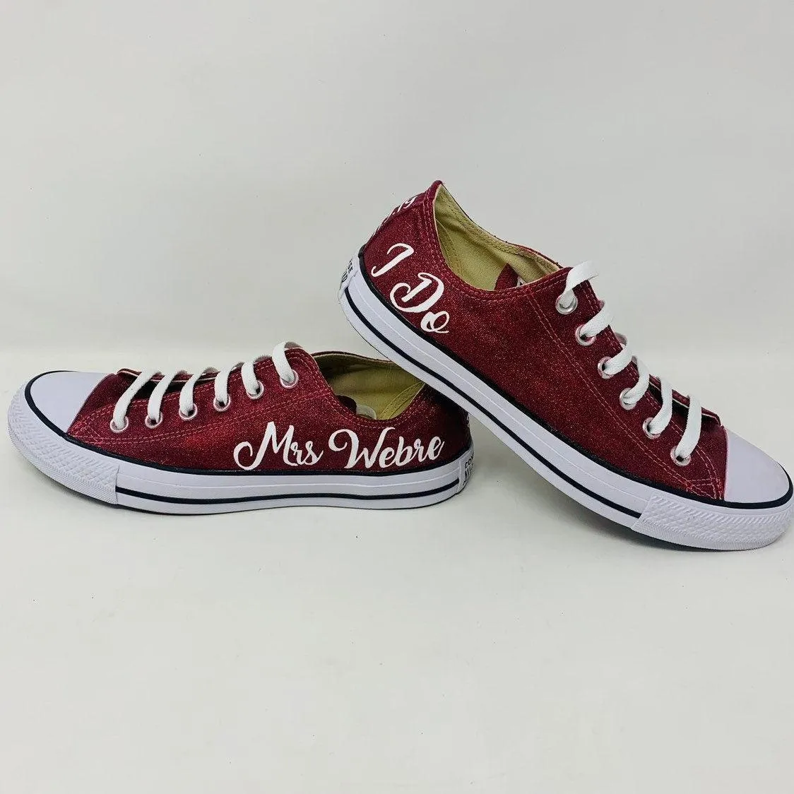 Wine Glitter Wedding Converse