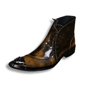 Zip Lace up Boots for Men